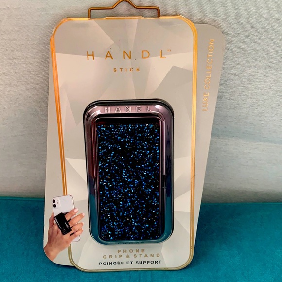 Gorgeous Blue Sparkly Phone Grip & Stand - Picture 3 of 7